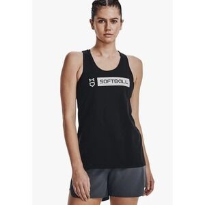 NEW Under Armour Workmark Softball Tank Top Womens Size XL Black MSRP $30 Loose